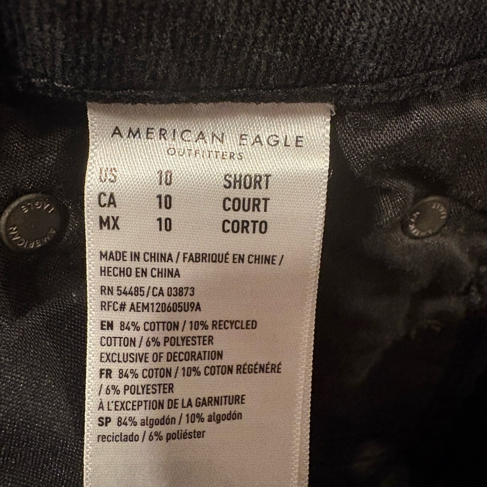 American Eagle Outfitters Women’s Black Distressed Wide Leg Jeans - Picture 6 of 6